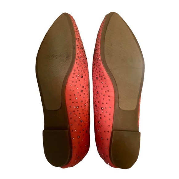 Zigi Soho peach rhinestone Tilly pointed toe flats, size 7.5 - Picture 6 of 8